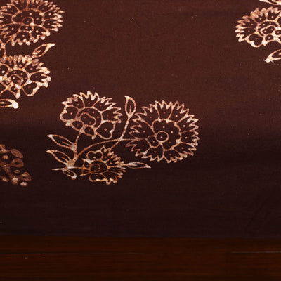 Brown - Cotton Hand Batik Print Single Bedsheet (91 x 57 ) 15