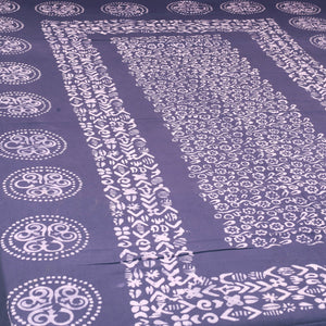 Blue - Cotton Hand Batik Print Single Bedsheet (91 x 57 ) 17