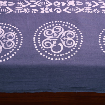 Blue - Cotton Hand Batik Print Single Bedsheet (91 x 57 ) 17