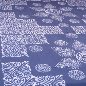 Blue - Cotton Hand Batik Print Single Bedsheet (91 x 57 ) 19