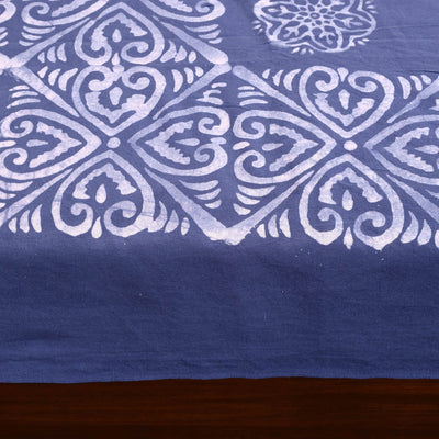 Blue - Cotton Hand Batik Print Single Bedsheet (91 x 57 ) 19