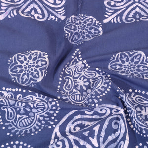 Blue - Cotton Hand Batik Print Single Bedsheet (91 x 57 ) 19