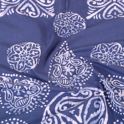 Blue - Cotton Hand Batik Print Single Bedsheet (91 x 57 ) 19