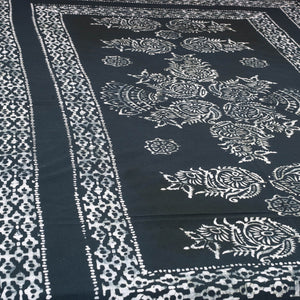 Black - Cotton Hand Batik Print Single Bedsheet (91 x 57 ) 21