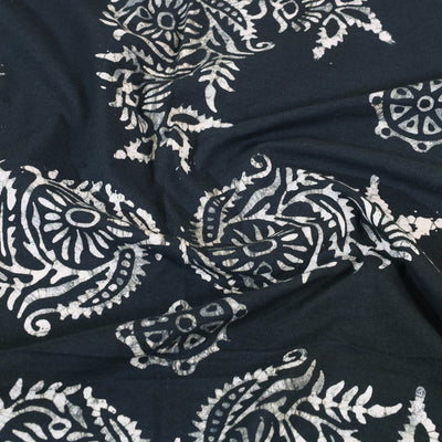 Black - Cotton Hand Batik Print Single Bedsheet (91 x 57 ) 21