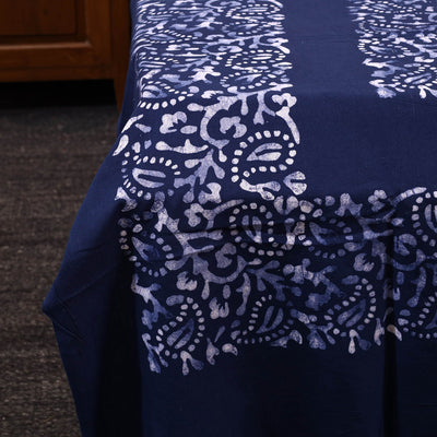 Blue - Cotton Hand Batik Print Single Bedsheet (91 x 57 ) 22