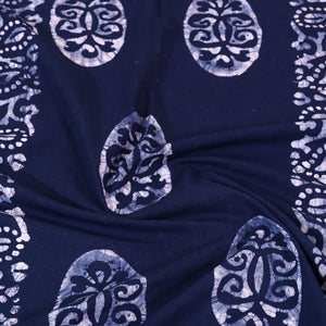 Blue - Cotton Hand Batik Print Single Bedsheet (91 x 57 ) 22
