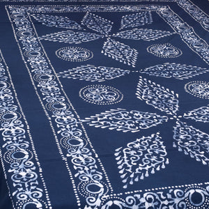 Blue - Cotton Hand Batik Print Single Bedsheet (91 x 57 ) 24