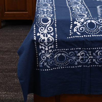 Blue - Cotton Hand Batik Print Single Bedsheet (91 x 57 ) 24
