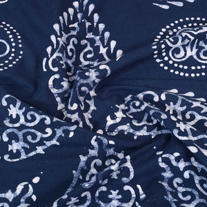 Blue - Cotton Hand Batik Print Single Bedsheet (91 x 57 ) 24