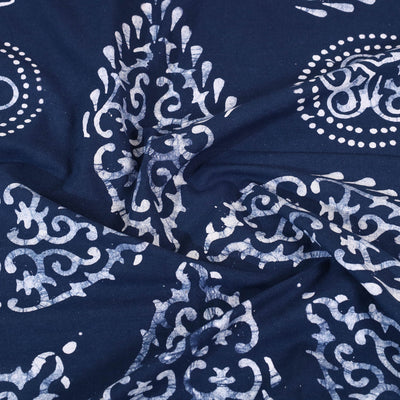 Blue - Cotton Hand Batik Print Single Bedsheet (91 x 57 ) 24