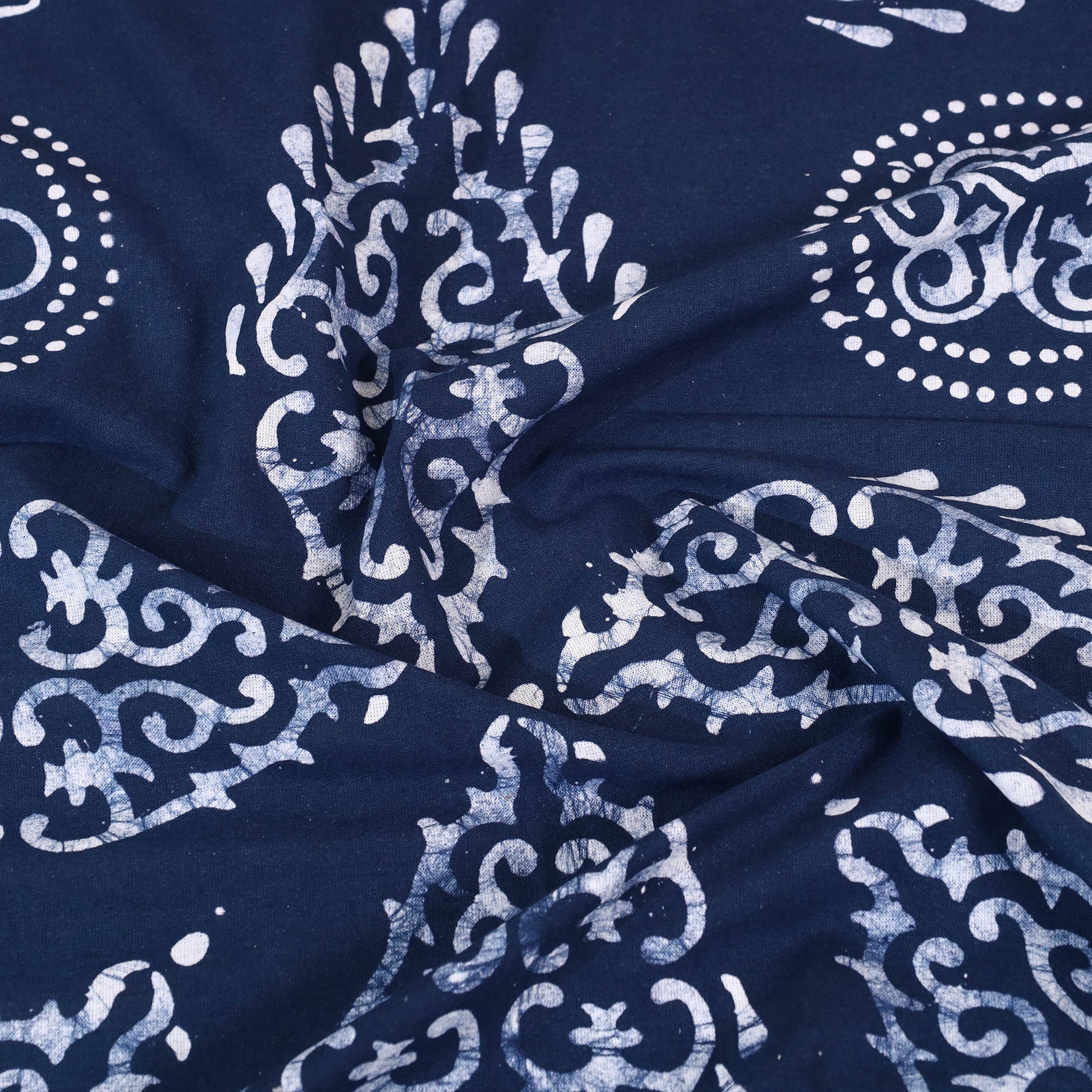 Blue - Cotton Hand Batik Print Single Bedsheet (91 x 57 ) 24
