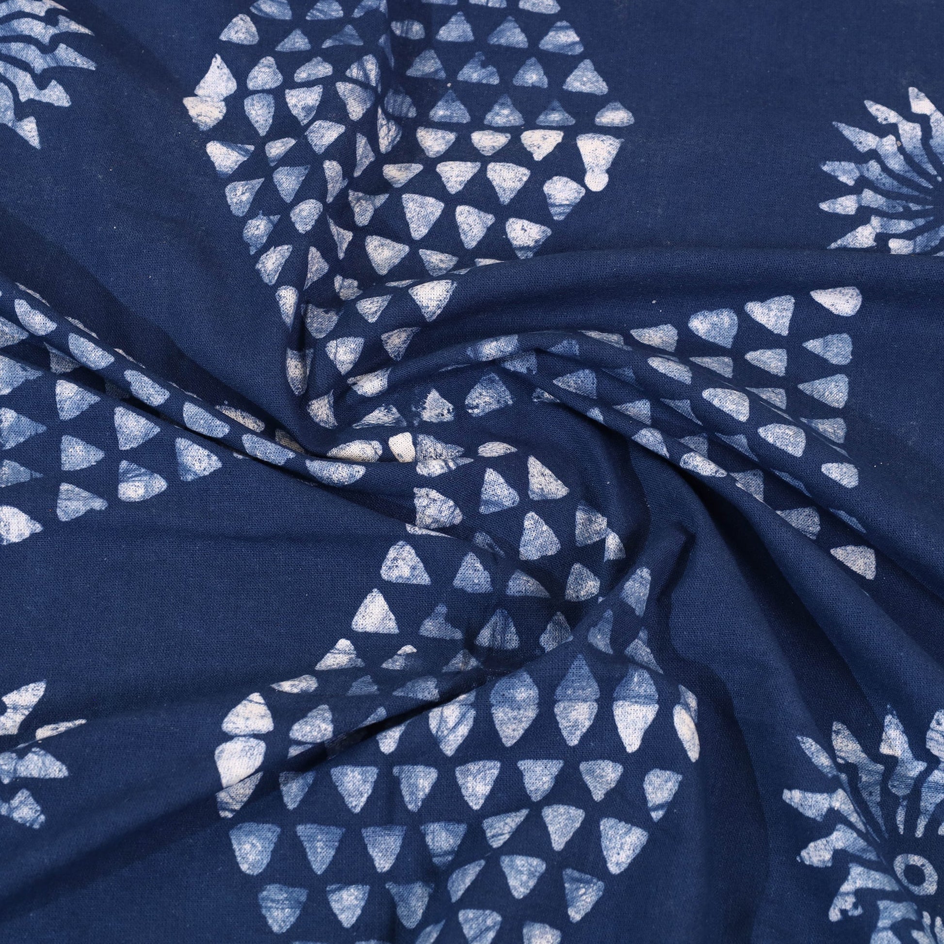 Blue - Cotton Hand Batik Print Single Bedsheet (91 x 57 ) 27
