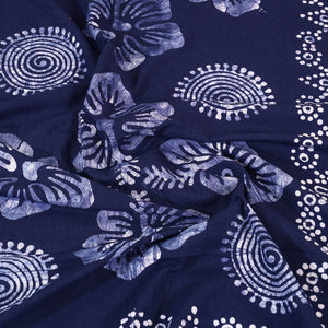 Blue - Cotton Hand Batik Print Single Bedsheet (91 x 57 ) 29