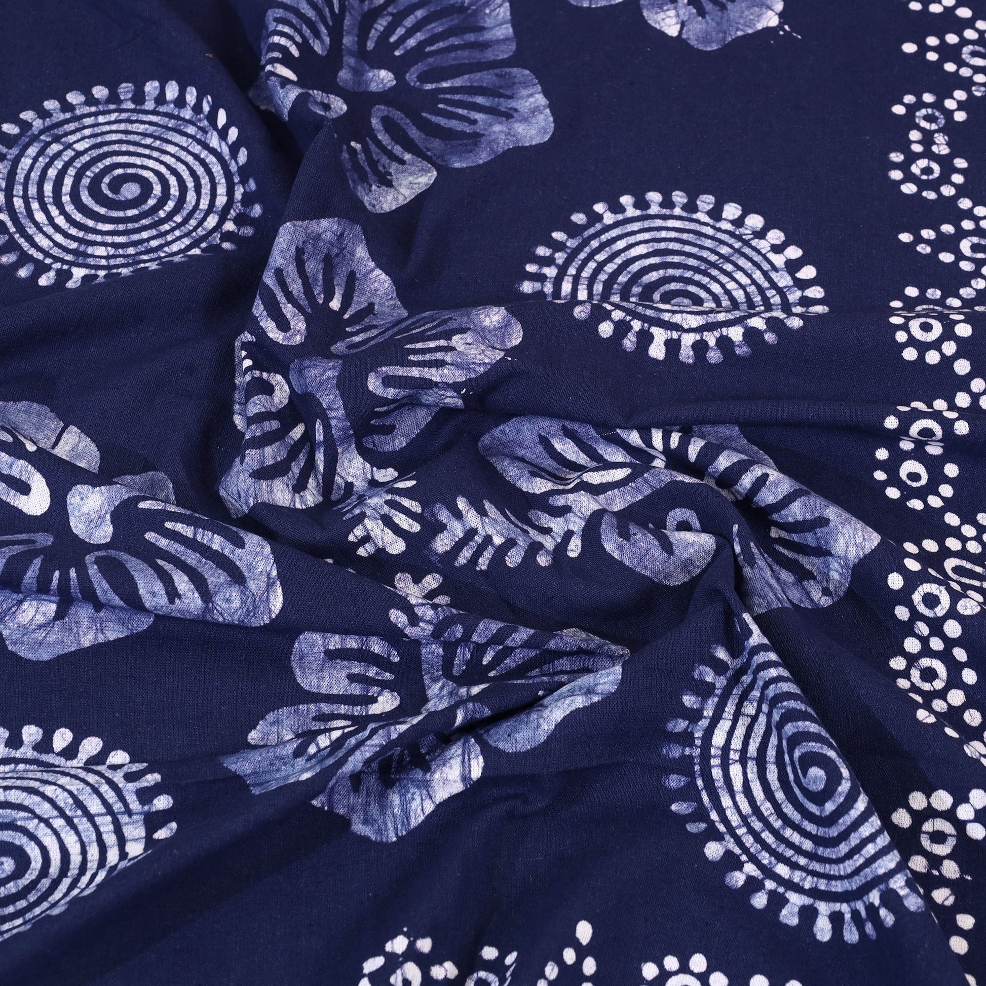 Blue - Cotton Hand Batik Print Single Bedsheet (91 x 57 ) 29
