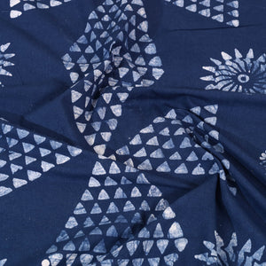 Blue - Cotton Hand Batik Print Single Bedsheet (91 x 57 ) 30