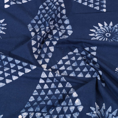 Blue - Cotton Hand Batik Print Single Bedsheet (91 x 57 ) 30
