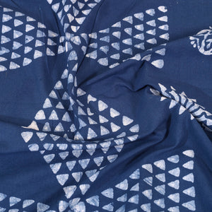 Blue - Cotton Hand Batik Print Single Bedsheet (91 x 57 ) 31