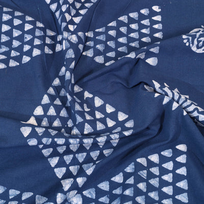 Blue - Cotton Hand Batik Print Single Bedsheet (91 x 57 ) 31