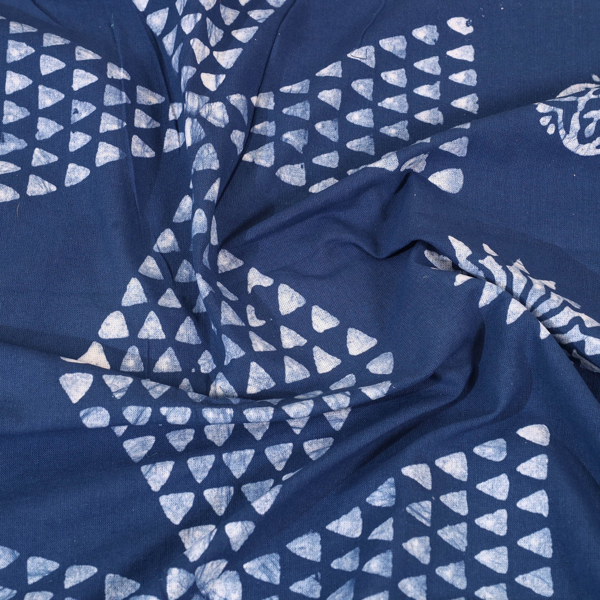 Blue - Cotton Hand Batik Print Single Bedsheet (91 x 57 ) 31