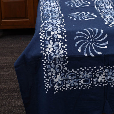 Blue - Cotton Hand Batik Print Single Bedsheet (91 x 57 ) 33