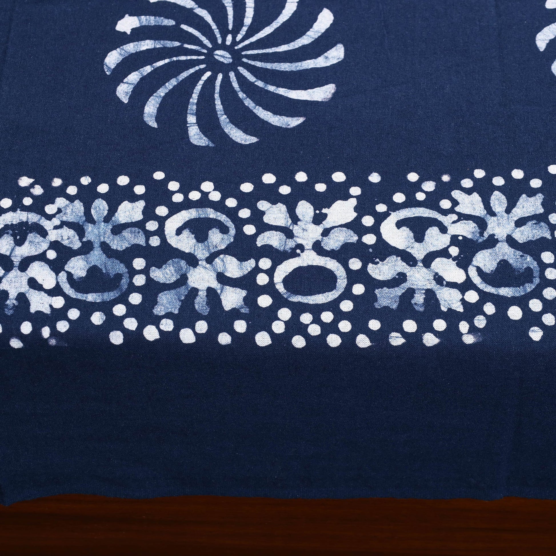 Blue - Cotton Hand Batik Print Single Bedsheet (91 x 57 ) 33
