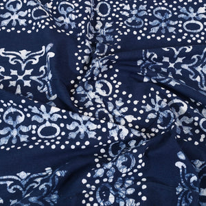 Blue - Cotton Hand Batik Print Single Bedsheet (91 x 57 ) 33