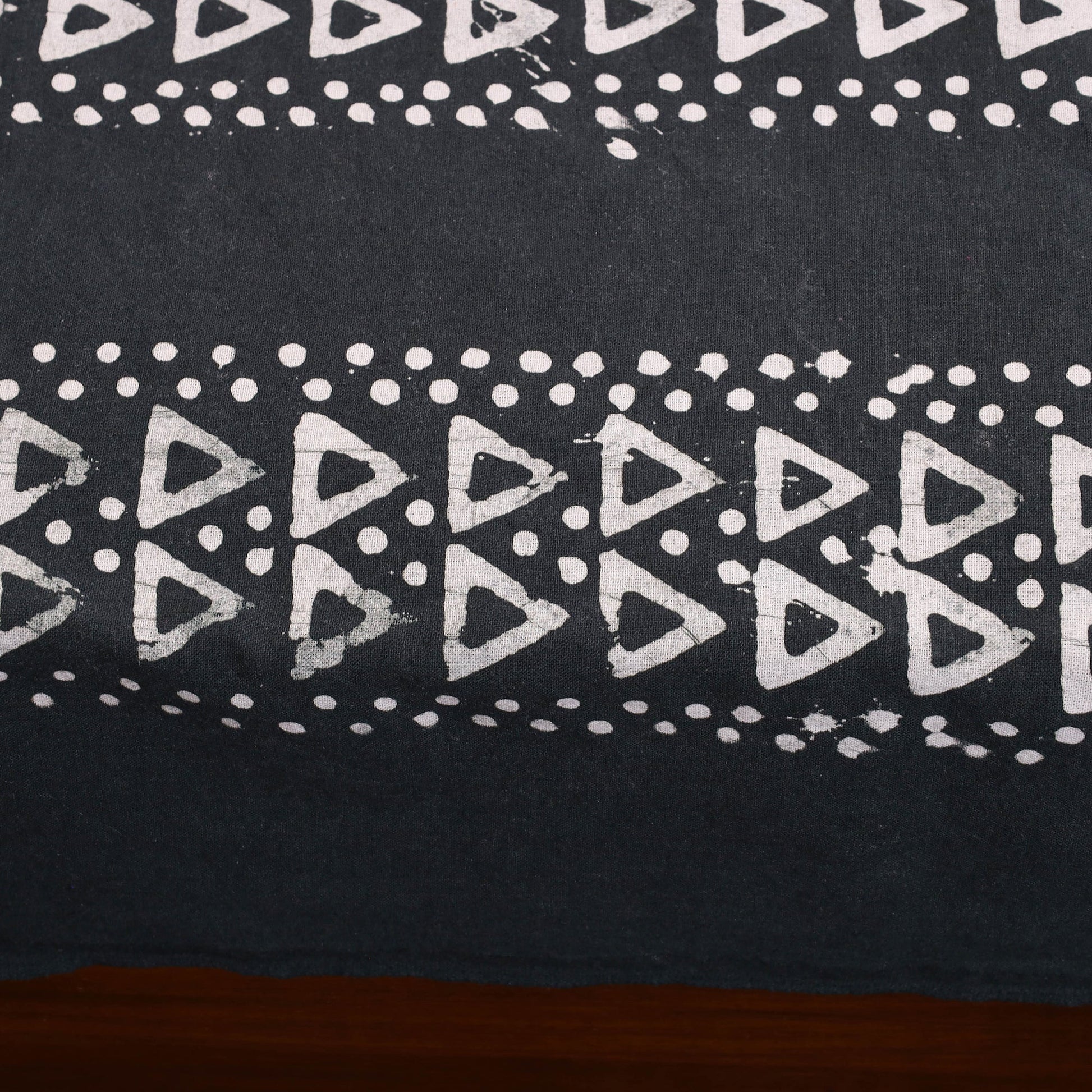 Black - Cotton Hand Batik Print Single Bedsheet (91 x 57 ) 34