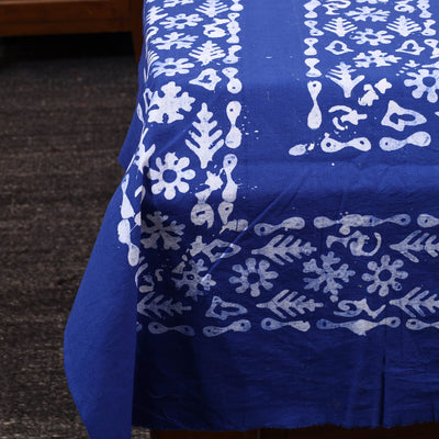 Blue - Cotton Hand Batik Print Single Bedsheet (91 x 57 ) 37