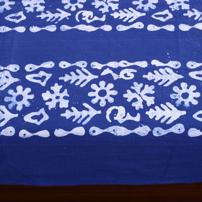 Blue - Cotton Hand Batik Print Single Bedsheet (91 x 57 ) 37