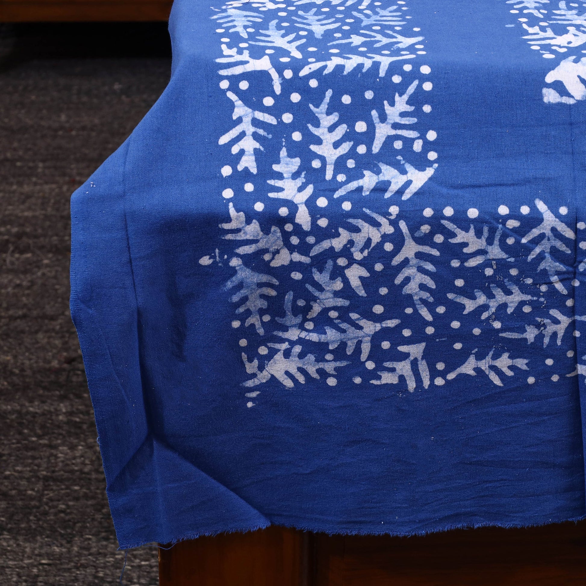 Blue - Cotton Hand Batik Print Single Bedsheet (91 x 57 ) 38