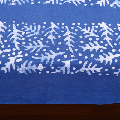 Blue - Cotton Hand Batik Print Single Bedsheet (91 x 57 ) 38