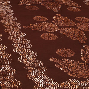 Brown - Cotton Hand Batik Print Single Bedsheet (91 x 57 ) 26