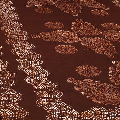Brown - Cotton Hand Batik Print Single Bedsheet (91 x 57 ) 26