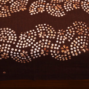 Brown - Cotton Hand Batik Print Single Bedsheet (91 x 57 ) 26