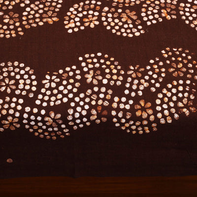 Brown - Cotton Hand Batik Print Single Bedsheet (91 x 57 ) 26