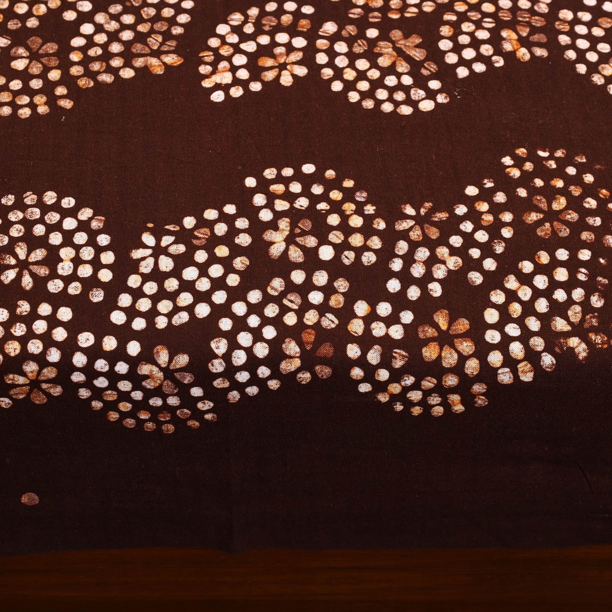 Brown - Cotton Hand Batik Print Single Bedsheet (91 x 57 ) 26