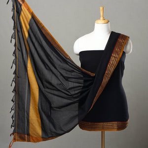 Black - 3pc Traditional Cotton Dharwad Dress Material 08