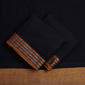 Black - 3pc Traditional Cotton Dharwad Dress Material 08