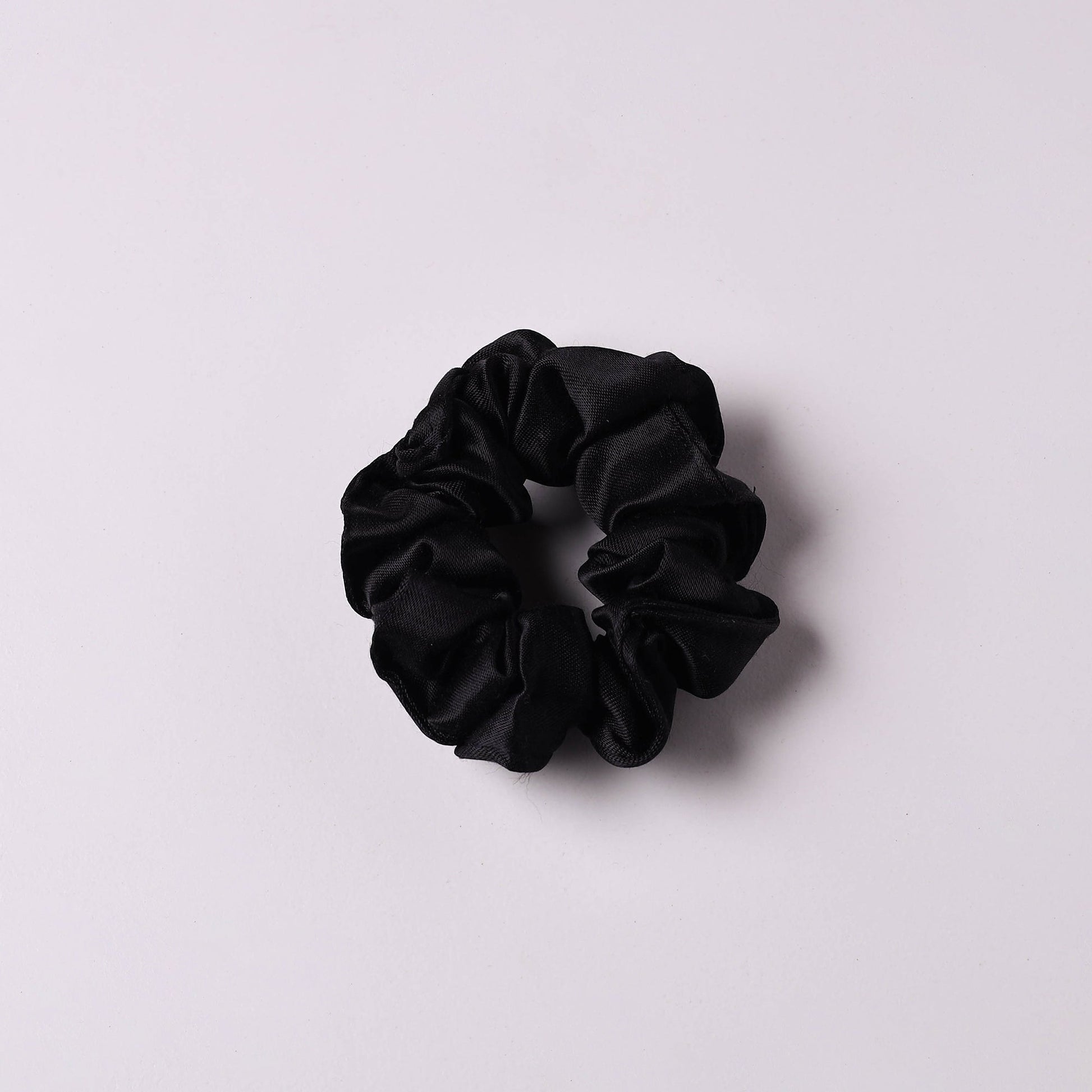 Black - Modal Silk Elastic Handmade Rubber Band/Scrunchie 21