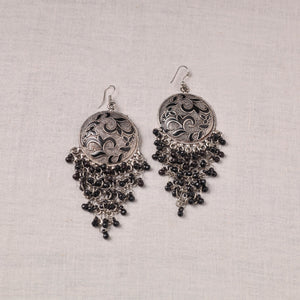 Antique Finish Oxidised German Silver Earrings 105