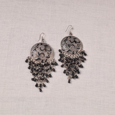 Antique Finish Oxidised German Silver Earrings 105