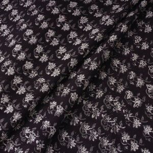 Black - Jahota Block Printed Cotton Fabric 06