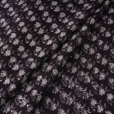 Black - Jahota Block Printed Cotton Fabric 06