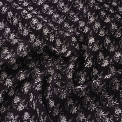 Black - Jahota Block Printed Cotton Fabric 06