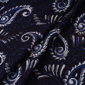 Black - Jahota Block Printed Cotton Fabric 11