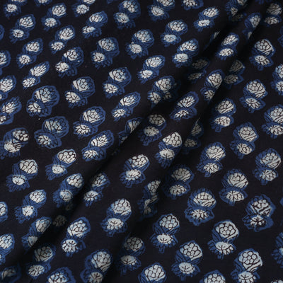 Black - Jahota Block Printed Cotton Fabric 15