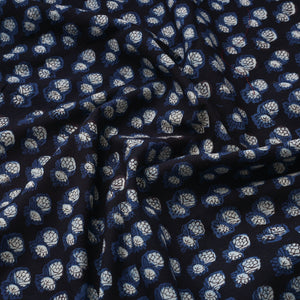 Black - Jahota Block Printed Cotton Fabric 15