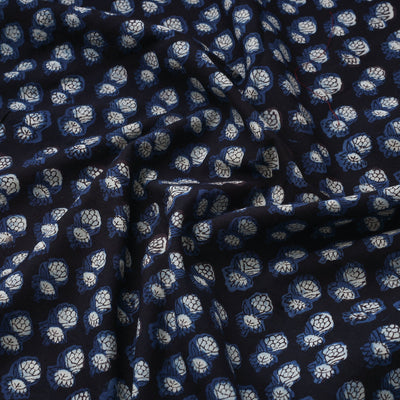 Black - Jahota Block Printed Cotton Fabric 15