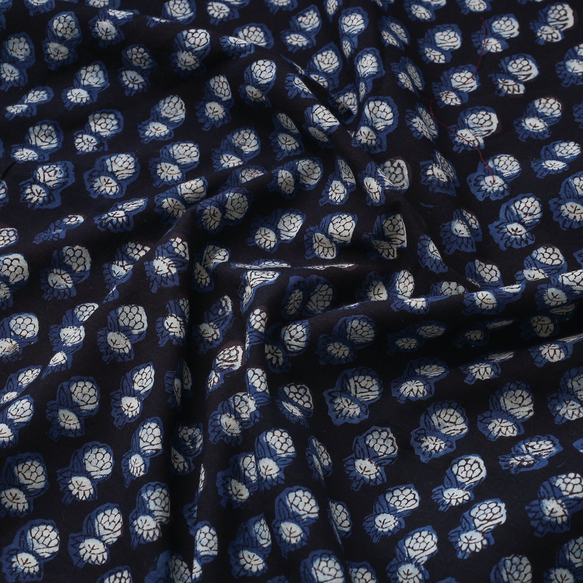 Black - Jahota Block Printed Cotton Fabric 15